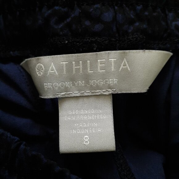 Athleta Brooklyn Jogger Blue Snakeskin Size 8 - Picture 3 of 13
